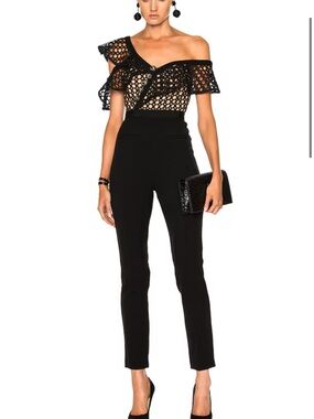 Self Portrait Lace Frill Jumpsuit, size 2